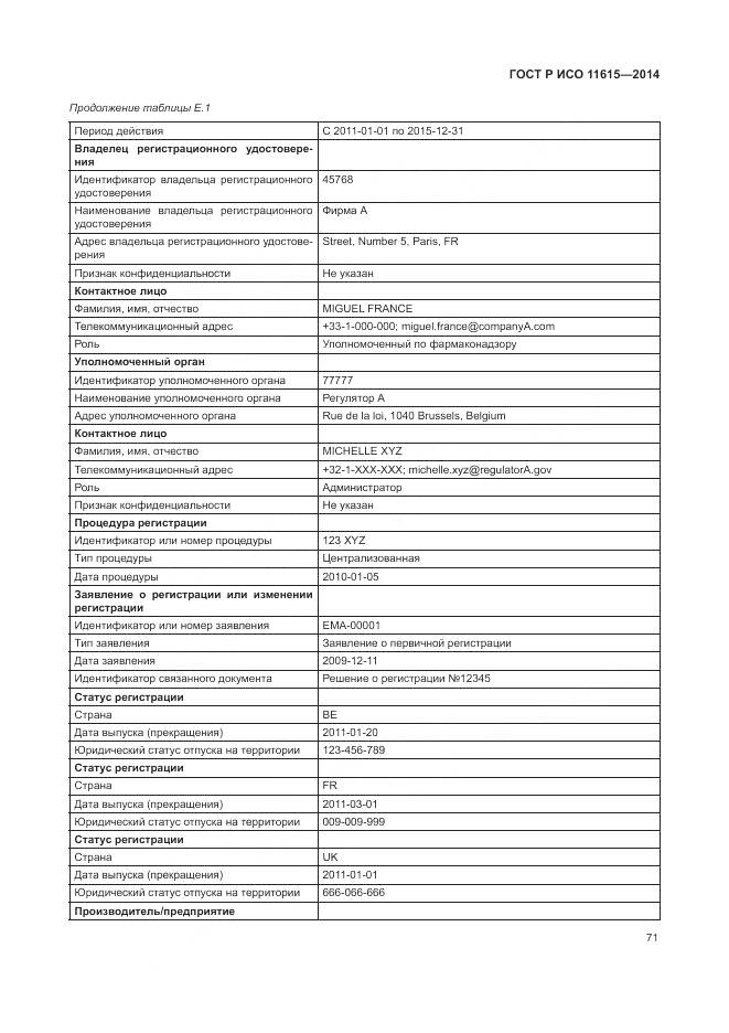 ГОСТ Р ИСО 11615-2014, страница 77