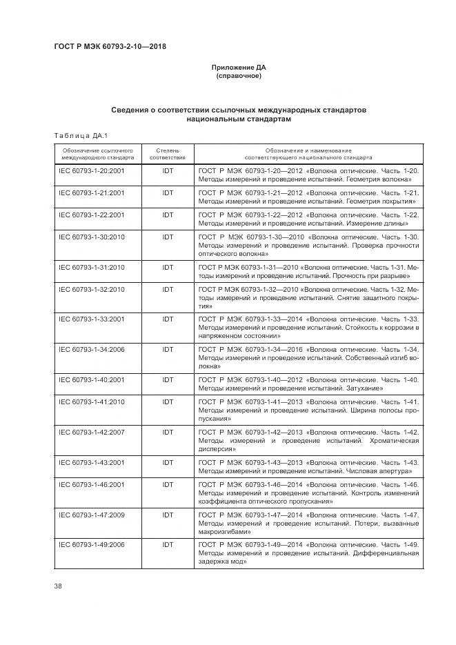 ГОСТ Р МЭК 60793-2-10-2018, страница 42